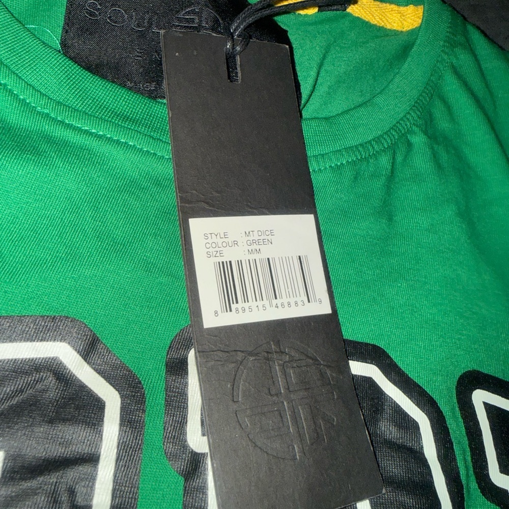 Soul Star Green 'Born Lucky' Graphic T-Shirt - Picture 3 of 6